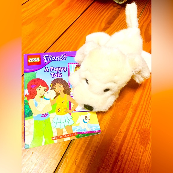 LEGO Friends Comic book puppy Tale and puppy dog plush stuffed animal toy bundle - Picture 1 of 11